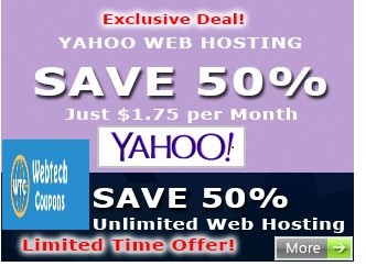 50% off yahoo Web Hosting Coupon
