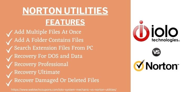 Norton utilities features