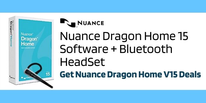 Nuance Dragon Home 15 Software + Bluetooth HeadSet