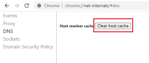 DNS setting err_connection_closed in chrome
