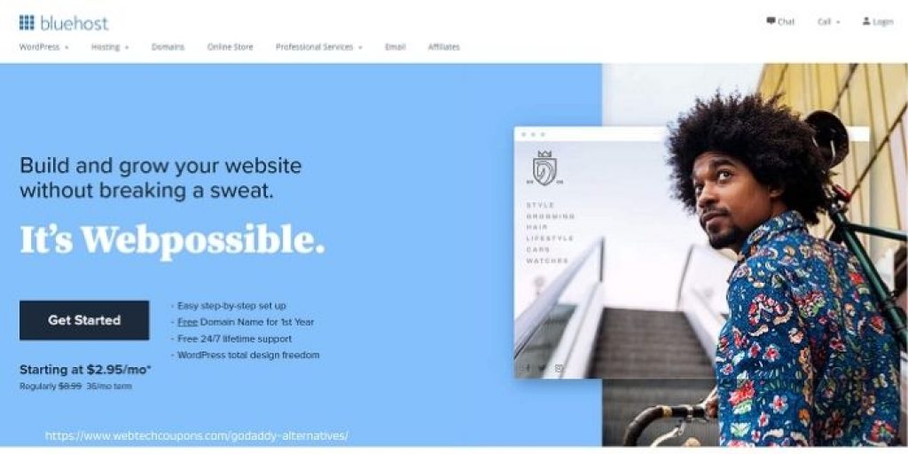 bluehost best Godaddy alternatives