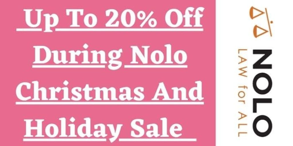 20% off Nolo Christmas and Holiday Sale