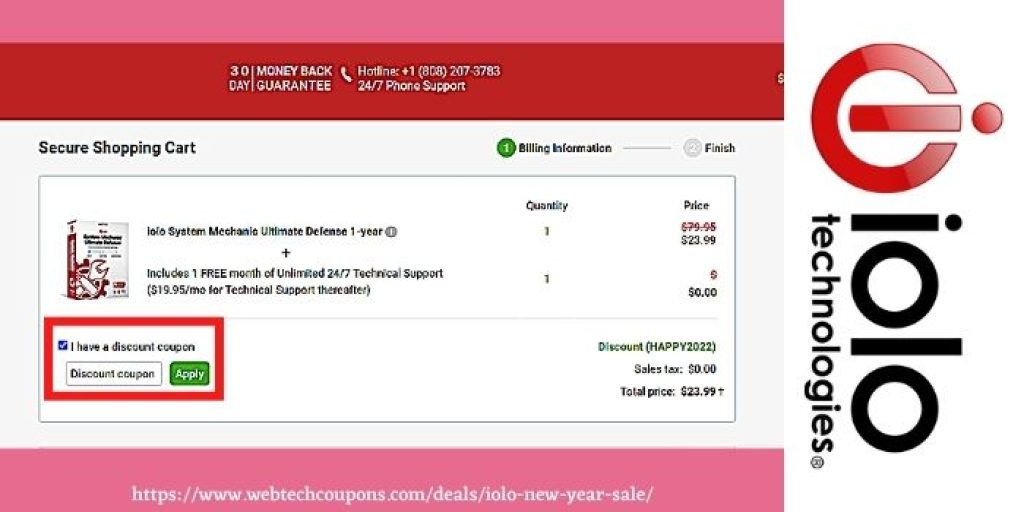Enter coupon & click on Apply