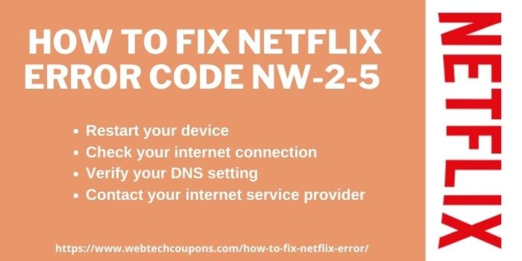 ways to fix netflix error code NW-2-5