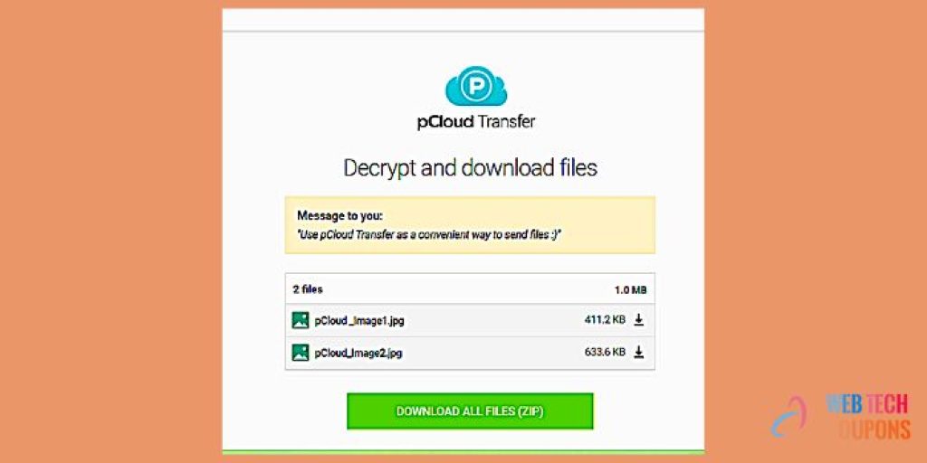 pCloud Transfer Steps To Download File