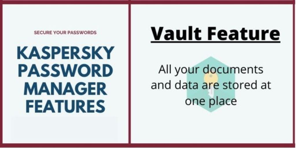 Kaspersky password Manager vault Features
