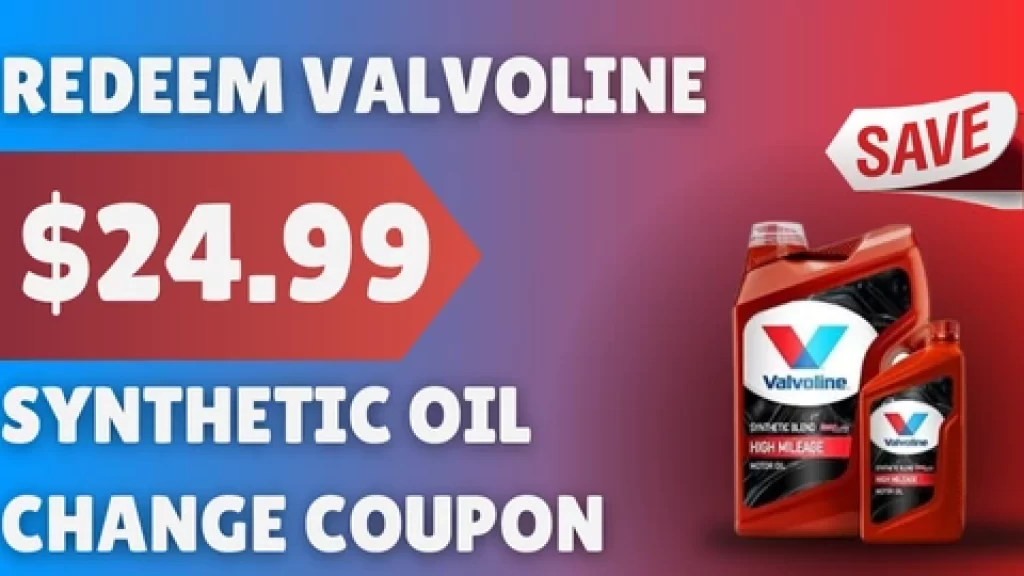 Valvoline $24.99 Synthetic Oil Change Coupon Printable Free