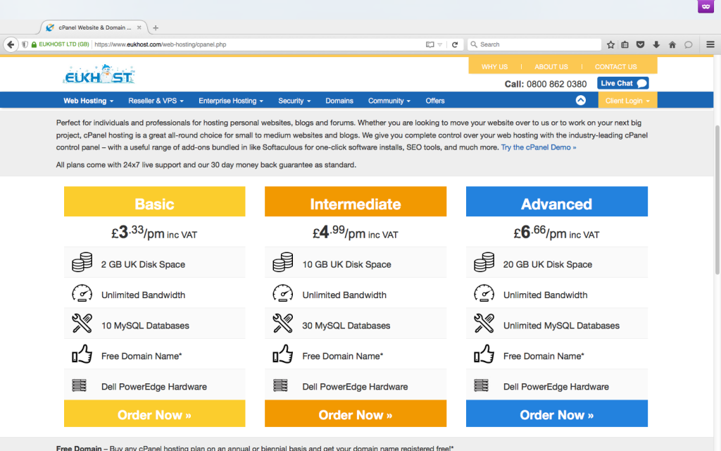 EUKhost Promo Code web hosting