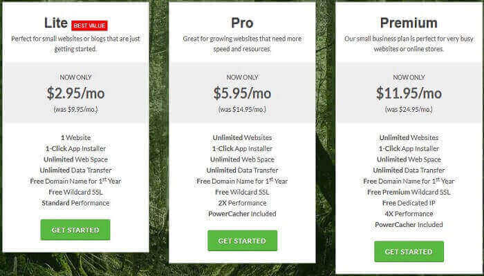 GreenGeeks Web Hosting $2.95 deal