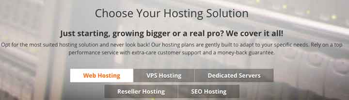 Host1Plus Product Range