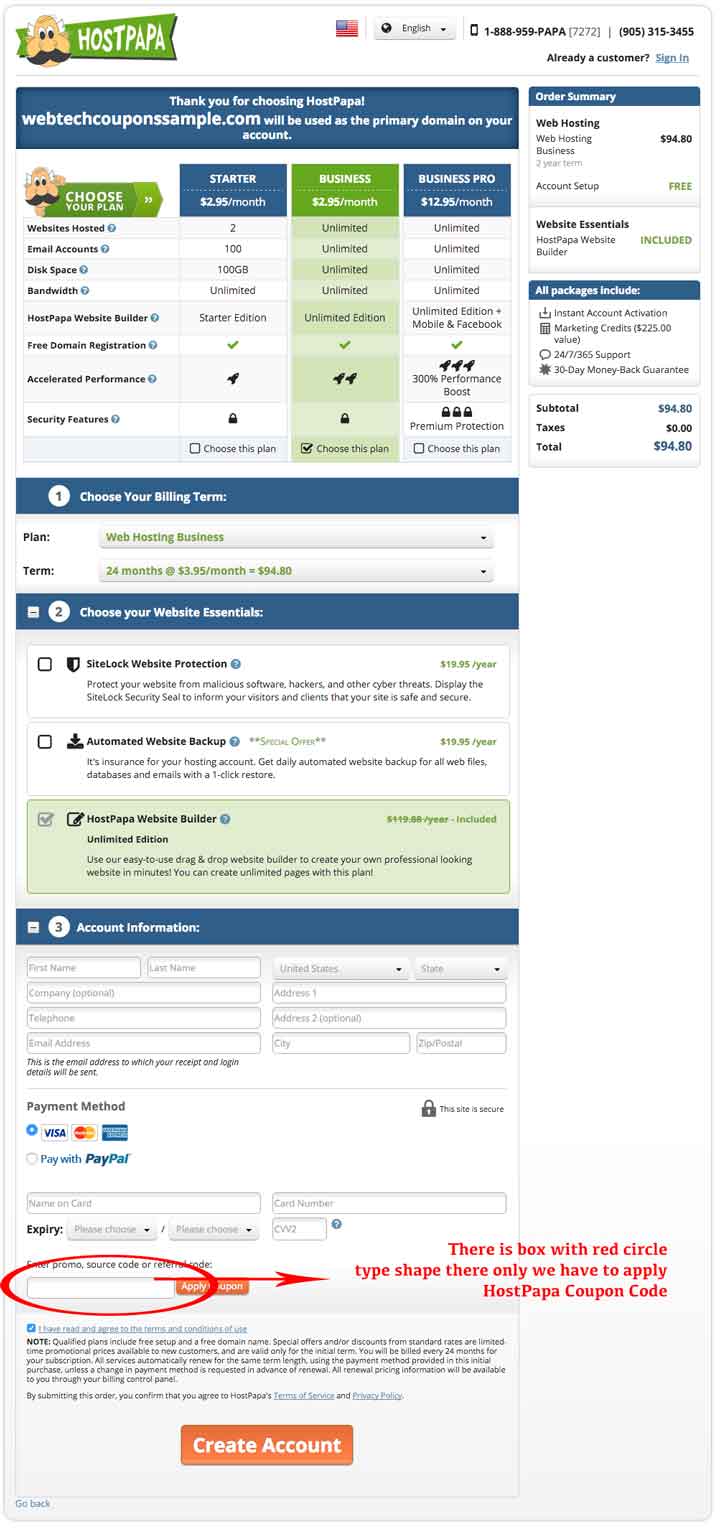 HostPapa Coupon Codes