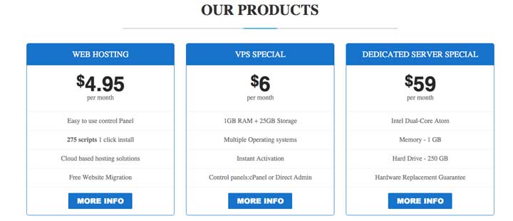 InterSever Main Products