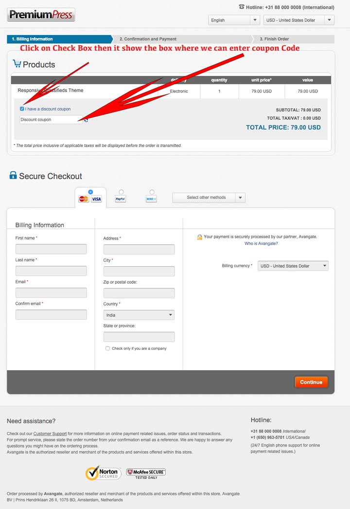 How to Apply Coupon on PremiumPress Cart