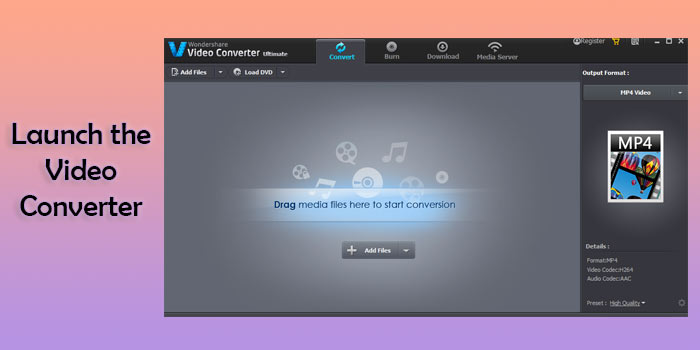 wondershare video converter-launching