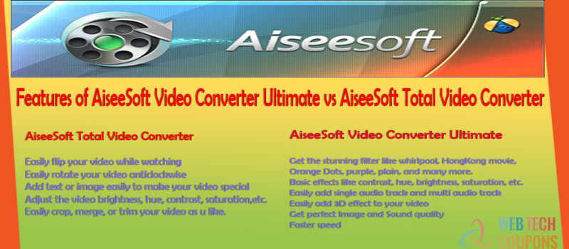 Features Of AiseeSoft Video Converter Ultimate Vs Total Video Converter