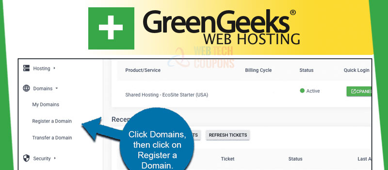 Greengeeks Domain Registration Steps