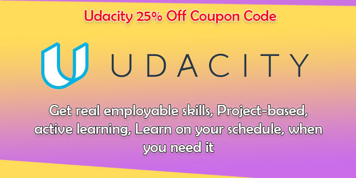 udacity 25 off discount on courses
