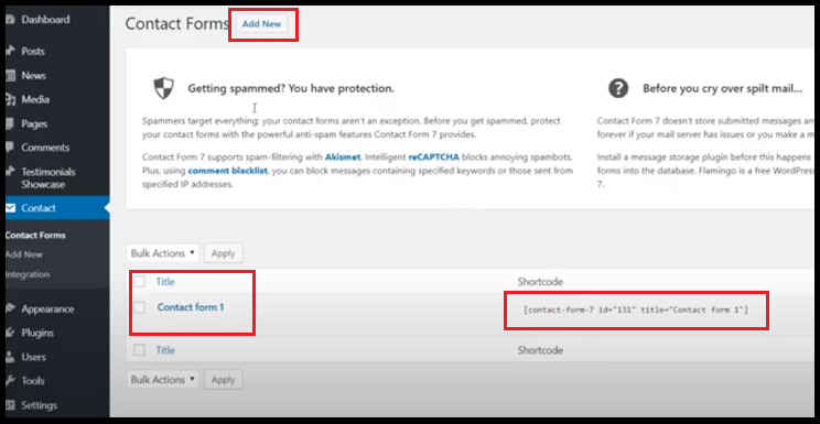 How to set up contact form 7