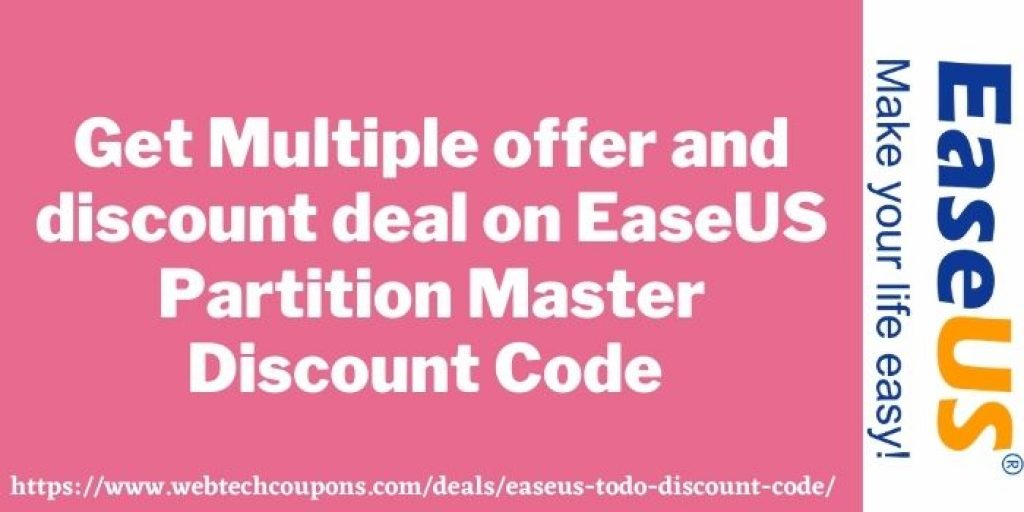 Easeus partition master discount offer