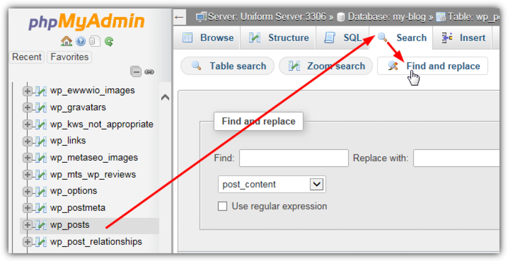 wp_posts_find_and_replace