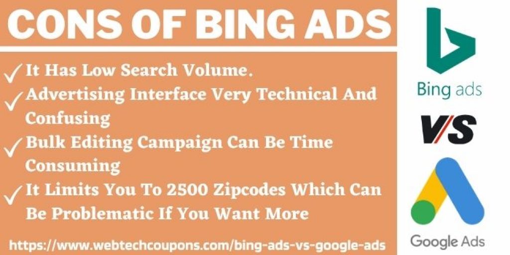 Cons Of Bing Ads