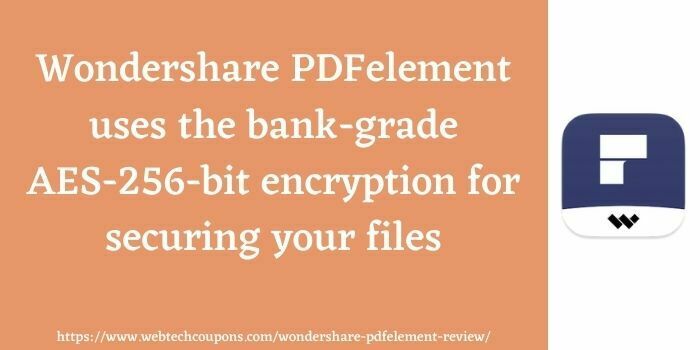 wondershare PDFelement reviews file encryption