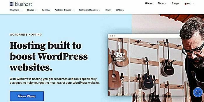 Bluehost one of cheapest hosting options for WordPress