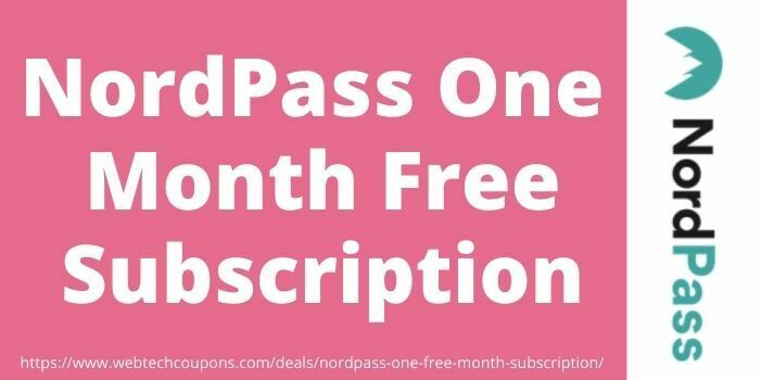NordPass One Month Free Subscription 2025