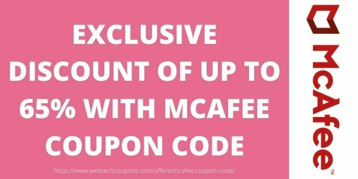 Exclusive Discount of up to 65% With McAfee Coupon code