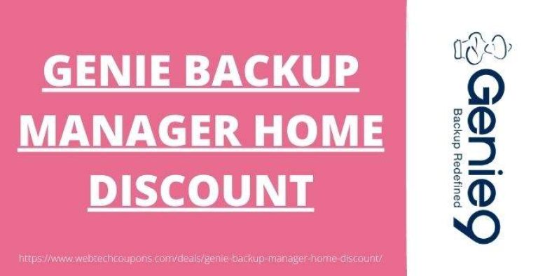 Genie Backup Manager Discount 2025 - Get Upto 70% Discount on Genie Backup Manager