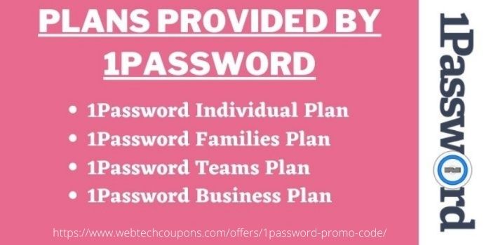 Plans on which 1Password coupon code is applicable